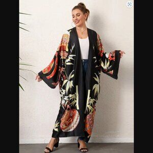Kimono Style Robe Dress Long Boho Coverup NWT